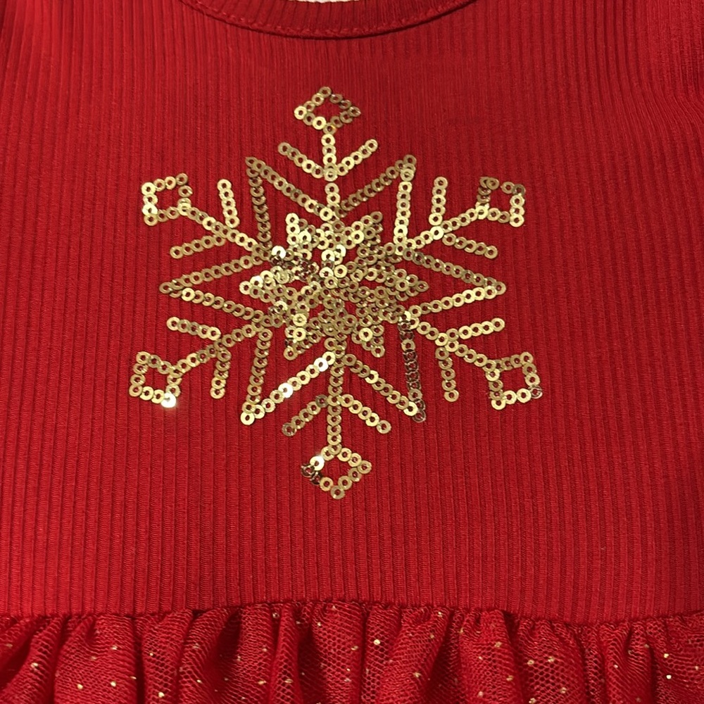 Gorgeous red and golds formal Christmas dress! - Picture 2 of 5